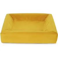 Bia bed royal fluweel hoes voor hondenmand oker -50 60x50x12 cm