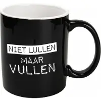 Paper Dreams Mok - black en white - Niet lullen maar vullen - - Koffie - Thee