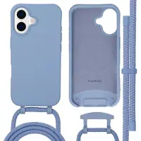 IMoshion Color Backcover met afneembaar koord met MagSafe voor de Apple iPhone 17 - Ash Blue