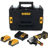 DeWalt DCG404S2T-QW Accu Haakse Slijper | 125 mm | 18V XR | POWERSTACK 3.5Ah | Met accu's en lader in TSTAK - DCG404S2T-QW