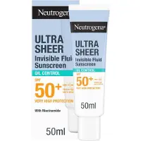 Neutrogena Ultra Sheer Invisible Fluid Sunscreen Oil Control SPF50+