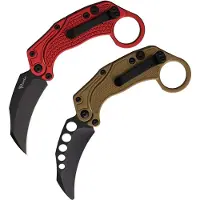 Reate Knives EXO-K Button Lock Red Black PV