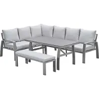 Garden Impressions Cameron lounge dining set 4-delig links - valley sand
