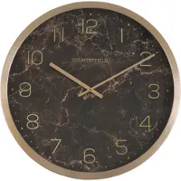 Decostar Wandklok ro Copper L goud/bruin marmer