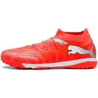 Puma Voetbalschoen 'Future 9 Match' neonrood / zwart / zilver / wit