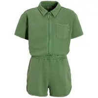 Me & My Monkey playsuit groen Meisjes Katoen Klassieke kraag Effen - maat 158/164