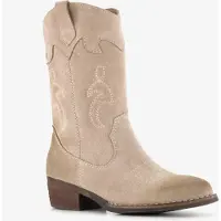 Groot suède meisjes cowboylaarsjes beige maat 33