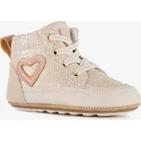 Groot leren babyschoenen beige goud maat 20