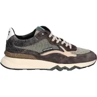 Floris van Bommel Sneakers laag 'De Zager 05' beige / ecru / donkerbruin / aardetinten