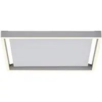 Q-SMART-HOME Slimme plafondlamp Q-Kaan, dimbaar, alu / grijs / zink, Woon-/ Eetkamer, Aluminium, Modern, Slimme plafondlamp