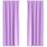 vidaXL Blackout Gordijnen met Ringen 2 st Paars 260 x 140 cm Polyester