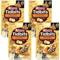 Inaba Ciao Churu Tidbits Sappige Brokjes Kattensnack Kip variëteiten 8x12g