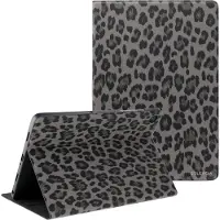 Selencia Sabi Bookcase met panterprint voor de Samsung Galaxy Tab A11 Plus - Midnight Black