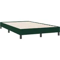 vidaXL Bedframe zonder matras 120x220 cm fluweel donkergroen