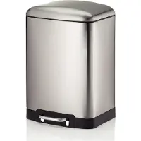 kela Prullenbak Davino Pedaal Silent Close 12L Silver Matt