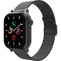 Cazy horlogebandje geschikt voor Apple Watch Bandje (Silksteel) - Smartwatchbandjes - Universeel bandje geschikt voor Apple 38/40/41/42 mm - Zwart