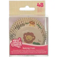 Funcakes Baking Cups - Safari Animals - 48 Stuks - Cupcake Vormpjes Papier
