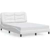 vidaXL Bedframe zonder matras "Hvar" kunstleer wit 140x200 cm