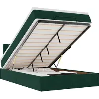 vidaXL Ottoman bed met matras 120x200cm fluweel donkergroen