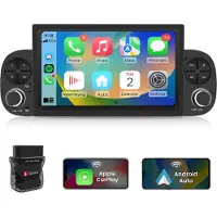 Junsun 2DIN Autoradio - Geschikt voor Fiat Panda 312 2012-2020 Accessoires, - Android 15 - 2GB+64 GB - Draadloos Carplay & Android Auto - GPS Navi & SWC & Bluetooth & Wifi - Quad Core