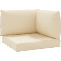 vidaXL Palletkussens 3 st oxford stof beige