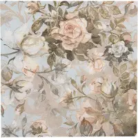 Clayre & Eef Servetten Papier Set van 20 33x33 cm Blauw Beige Papier Bloemen