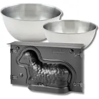 Zenker Bakkersset met 3D Paaslam mal 700 ml, 2 mengkommen en spatel