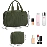 Karma Set van 2 Corduroy Cosmetictassen - Organizer met Vakken