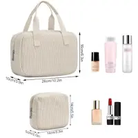 Karma Dames Cosmetische Organizer Set - Zachte Corduroy Make-uptassen