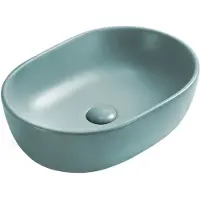 Mexen Viki opzetwastafel 48 x 35 cm, lichtgroen mat - 21054848