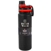 Swiss Tech Swiss-Tech ST075037 – Thermofles 1 liter – RVS 304 – Dubbelwandige vacuümisolatie – Koperen liner – Draagbeugel