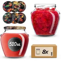 Kadax Amphora Pot 82 mm 510 ml + deksel 82 mm vogels