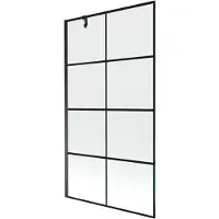 Mexen Next 1-delige douchescherm 100 x 150 , zwart rooster, zwart - 895-100-000-00-77-70