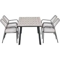 Garden Impressions Ross tuinset sand 5-delig - Penedo tuintafel 160x90 cm