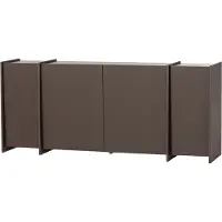 Woood Brock Dressoir 200 CM - Essen Fineer - Middenbruin - 85x200x44