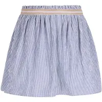 Like Flo gestreepte korte rok lichtblauw Meisjes Polyester Streep - maat 116