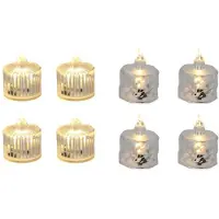 Svenska Living Theelicht transparant 3.7x5cm doos a 12 transparant Kunststof Led