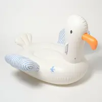 Sunnylife Opblaasmeeuw Kids Ride-On Float Sid The Seagull Blue Stripe