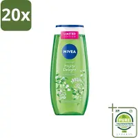 Nivea 20 x – Douchegel – Fruity Delight – 250 ml - Grootverpakking - Douchegel - Fruitige Geur - Huidverzorging - Verfrissend - Mild Reinigen