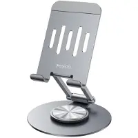 Yesido C299 Universele Bureau Telefoonhouder – 360° Draaibaar – Opvouwbaar – Aluminium – Zilver