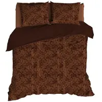Satin d'or Bizassa Dekbedovertrek - Extra breed - 260x200/220 cm - Mokka