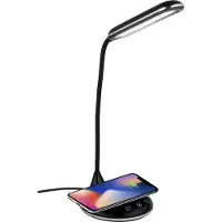 Grundig Tafellamp met Draadloze Oplader - Bureaulamp LED Dimbaar met Touch Control - Leeslamp voor Slaapkamer en Woonkamer - LED Lamp met 3 Lichtkleuren - USB-C Voeding