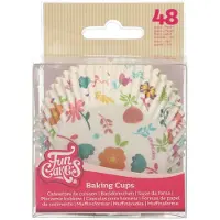 Funcakes Baking Cups - Bloemen - 48 Stuks - Cupcake Vormpjes Papier