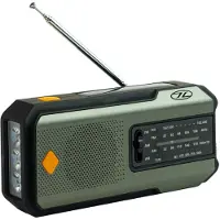 Highlander Noodradio - - Zaklamp - Zonnepaneel - Zwengel/Generator - Sirene (SOS) - Power Bank