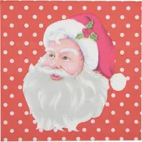 Clayre & Eef Servetten Papier Set van 20 33x33 cm Rood Papier Kerstman