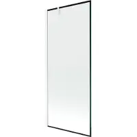 Mexen Next 1-delig badscherm 80 x 150 , zwart frame, wit - 895-080-000-00-70-20