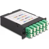 DeLOCK Fiber Optic HD (High Density) Cassette MPO male to 12 x LC Duplex female, 24 fibers, Single-mode, Polarity A, 9/125 µm