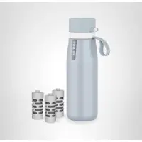 Philips Waterfles met Filter - RVS - GoZero Everyday BPA-vrije Drinkfles - Houdt Water 24 uur Koud - Inclusief 3 Filters tot 6 Maanden - Blauwe