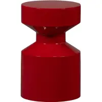 Woood Ferry Bijzettafel - Metaal - Rood - 47x30x30