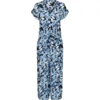Kaffe Jumpsuit 'KAMille' lichtblauw / zwart / wit